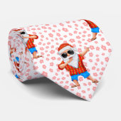 Dabbing Beach Santa Claus in a Aloha Shirt met Re Stropdas (Opgerold)