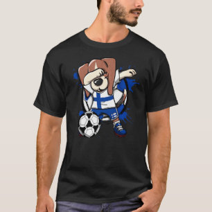 Dabbing Beagle Dog Finland Voetbal Fans Jersey Foo T-shirt