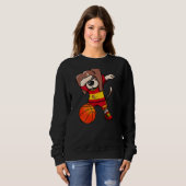 Dabbing Beagle Dog Spanje Jersey Spaans Basketball Trui (Voorkant volledig)