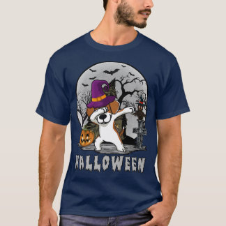 Dabbing Beagle Dog Witch Pet Funny Dog Halloween C T-shirt