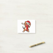 Dabbing Beagle draagt gezichtsmasker Dab Dance Cut Post-it® Notes (Op bureau)