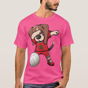 Dabbing Beagle Hond Marokko Jersey Marokkaans Voll T-shirt