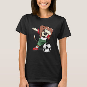 Dabbing Beagle Hongarije Football Hongaarse vlag S T-shirt
