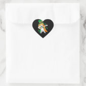 Dabbing Beagle Leprechaun St Patricks Day Gift Hart Sticker (Tas)