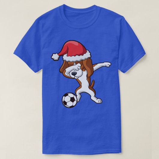 Dabbing Beagle Sinterklaas Kerstmis T-shirt (Design voorkant)