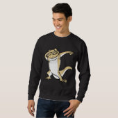 Dabbing Bearded Dragon Dab Dance Animal Trui (Voorkant volledig)
