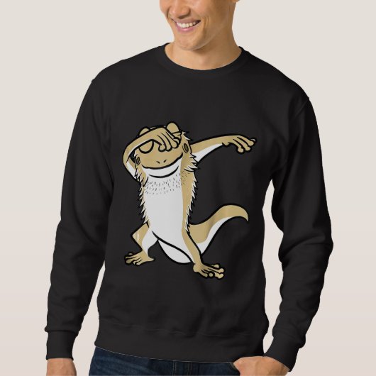 Dabbing Bearded Dragon Dab Dance Animal Trui (Voorkant)