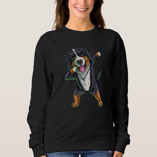 Dabbing Bernese Mountain Dog Premium Trui (Voorkant)