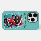 Dabbing Black Cat: Meowy Kerstfeesten Case-Mate iPhone Case (Achterkant (horizontaal))
