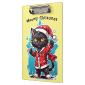 Dabbing Black Cat: Meowy Kerstfeesten Klembord (Links)