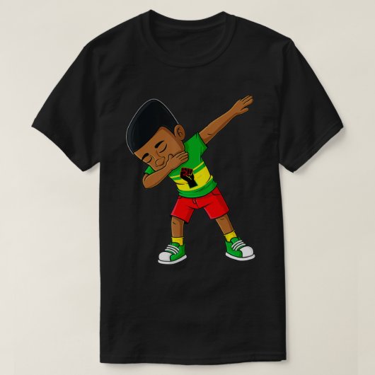 Dabbing Black King Juneteenth Brown Skin Boys Kind T-shirt (Design voorkant)