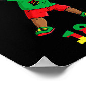 Dabbing Black King Juneteenth Melanin Brown Skin B Poster (Hoek)