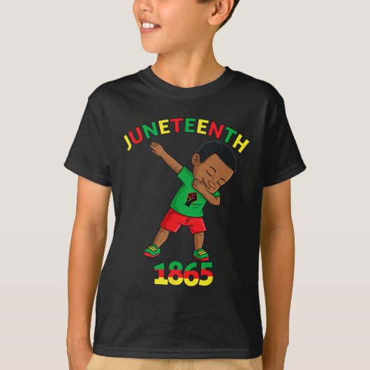 Dabbing Black King Juneteenth Melanin Brown Skin B T-shirt (Voorkant)