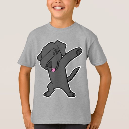Dabbing Black Lab Retriever Hip Hop Dance Dog Dab T-shirt (Voorkant)