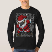 Dabbing Black Santa Dab Ugly KerstSweater T-shirt (Voorkant)