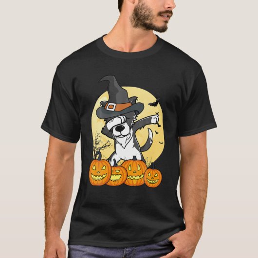 Dabbing Border Collie Dab Dance Funny Dog Heiwee T-shirt (Voorkant)