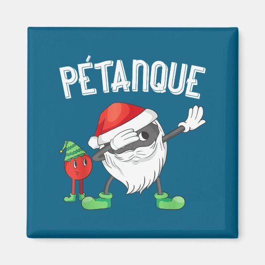 Dabbing Boules Ball Dab Christmas Cap Bouler Boule Magneet (Voorkant)