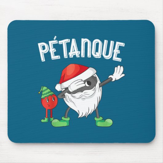 Dabbing Boules Ball Dab Christmas Cap Bouler Boule Muismat (Voorkant)
