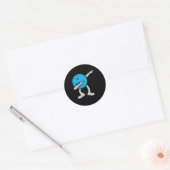 Dabbing Bowling Birthday Party Bowling Gift Ronde Sticker (Envelop)