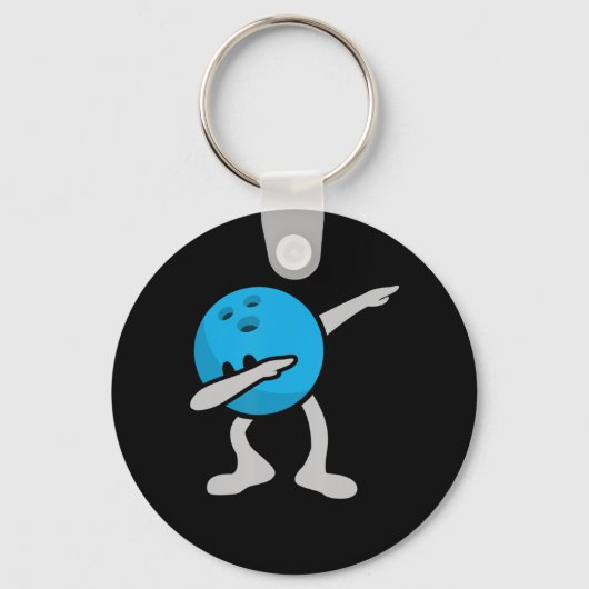 Dabbing Bowling Birthday Party Bowling Gift Sleutelhanger (Voorkant)
