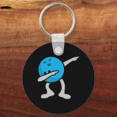 Dabbing Bowling Birthday Party Bowling Gift Sleutelhanger (Voorkant)