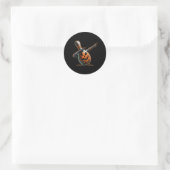 Dabbing Bowling Pin Bowler Jack O Lantern Spooky H Ronde Sticker (Tas)