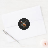 Dabbing Bowling Pin Bowler Jack O Lantern Spooky H Ronde Sticker (Envelop)