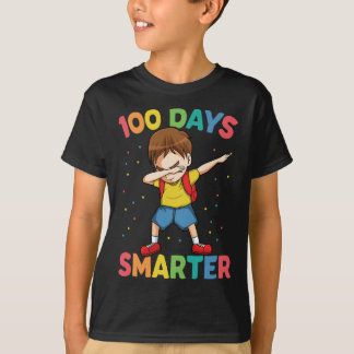 Dabbing Boy 100 dag slimmer 100th Day of Sch T-shirt