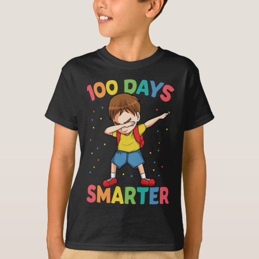 Dabbing Boy 100 dag slimmer 100th Day of Sch T-shirt (Voorkant)