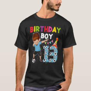 Dabbing Boy 13 jaar oude voetbalspeler 13th Birthd T-shirt