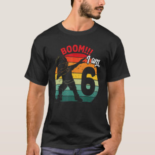 Dabbing Boy 6th Birthday Party 6e Zes jaar O T-shirt