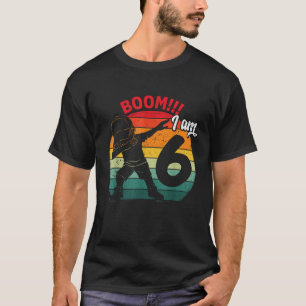 Dabbing Boy 6th Birthday Party 6e Zes jaar O T-shirt