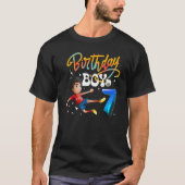 Dabbing Boy 7 Year Old Soccer Player 7th Birthday T-shirt (Voorkant)