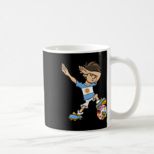 Dabbing Boy Argentinië Voetbalshirt Nationale Vlag Koffiemok