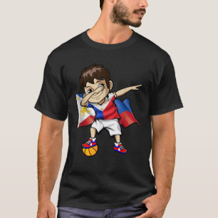 Dabbing Boy Filipijnse vlag Basketbal meme jersey T-shirt