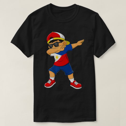 Dabbing Boy Filipinos Filippijnen Vlag Kinder Dab  T-shirt (Design voorkant)