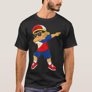 Dabbing Boy Filipinos Filippijnen Vlag Kinder Dab T-shirt