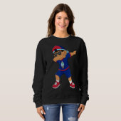 Dabbing Boy Guam Flag Kinder Dab Dance Trui (Voorkant volledig)