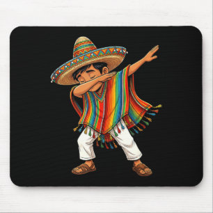 Dabbing Boy Sombrero Serape Cinco de Mayo Feest Muismat