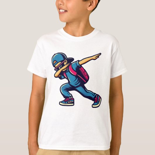 Dabbing Boy Student, 100 dagen naar school T-shirt (Voorkant)