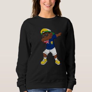 Dabbing Boy Turks and Caicos Flag Kinder Dab Dance Trui