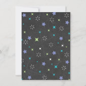 Dabbing Boy Unicorn Birthday Party Invitation Kaart (Achterkant)