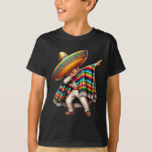 Dabbing Boys Mexicaanse Poncho Cinco De Mayo T-shirt (Voorkant)
