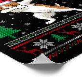 Dabbing Brittany Spaniel Hond Santa Hat Jongens Me Poster (Hoek)