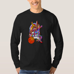 Dabbing Bruine Huid Eenhoorn Faeröer Eilanden Bask T-shirt