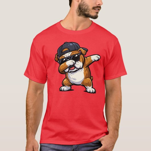 Dabbing Bulldog T-shirt (Voorkant)
