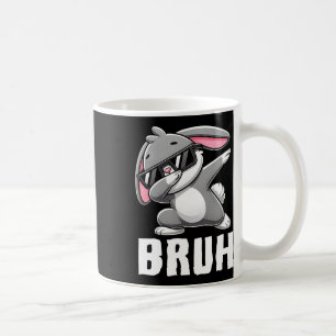 Dabbing Bunny Bruh Meme Paasdag Dab Bunny Tiener Koffiemok