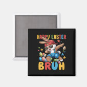 Dabbing Bunny Easter Bruh Meme Grappig Gezegde Tie Magneet (Voorkant / Achterkant)