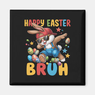 Dabbing Bunny Easter Bruh Meme Grappig Gezegde Tie Magneet