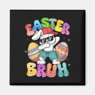 Dabbing Bunny Easter Bruh Meme Grappig Gezegde Tie Magneet